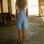 Women's Soft Cotton Denim Romper, photo 3