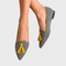 Women's Modern Checkered Loafers in Yellow