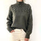 Women's Warm Turtleneck Sweater in Gray