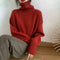 Ilona Oversized Turtleneck Sweater in Red