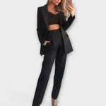 Women's 3-Piece Blazer Set in Black