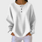 Women's Orange Waffle-Knit Sweater in White
