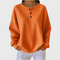 Women's Orange Waffle-Knit Sweater
