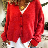 Shannon Knit Cardigan in Red