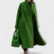 Women's Double-Breasted Thermal Jacket in Green