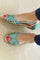 Solea Sandals in Aqua Green