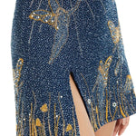 Women's Midnight Blue Beaded Mini Dress, photo 11