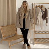 Oversized Teddy Jacket with Stand Collar, photo 12