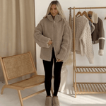 Oversized Teddy Jacket with Stand Collar, photo 13