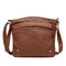 Women's Elegant Leather Shoulder Bag in Brown