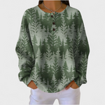 Women's Green Classic Tree Sweater