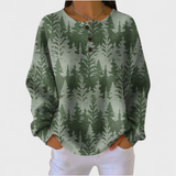 Women's Green Classic Tree Sweater