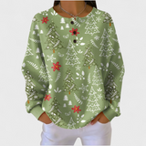 Women's Green Christmas Tree Sweater