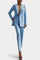 Tailored Blazer & Chic Wide-Leg Pants in Light Blue