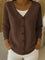 Women's Quilted Cardigan in Brown