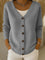 Women's Diamond Quilted Button Cardigan in Gray