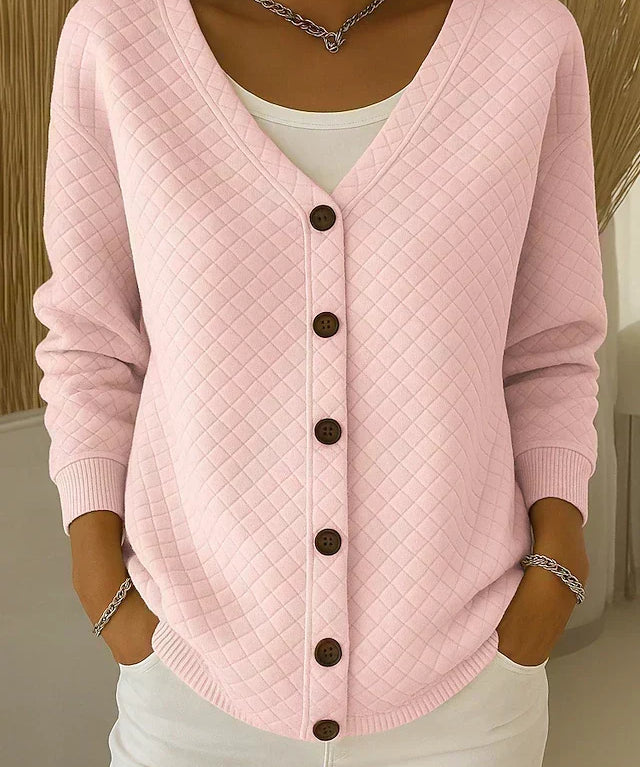 Women's Quilted Cardigan in Pink