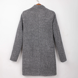 Women's Black and White Bouclé Coat, photo 3