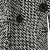 Women's Black and White Bouclé Coat, photo 5