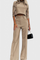 3/4 Sleeve Top with Wide Leg Pants Ensemble in Beige