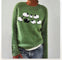 Women's Nordic-Pattern Cable-Knit Sweater in Green