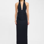 Serenya Elegant Maxi Dress in Black
