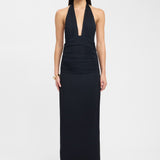 Serenya Elegant Maxi Dress in Black