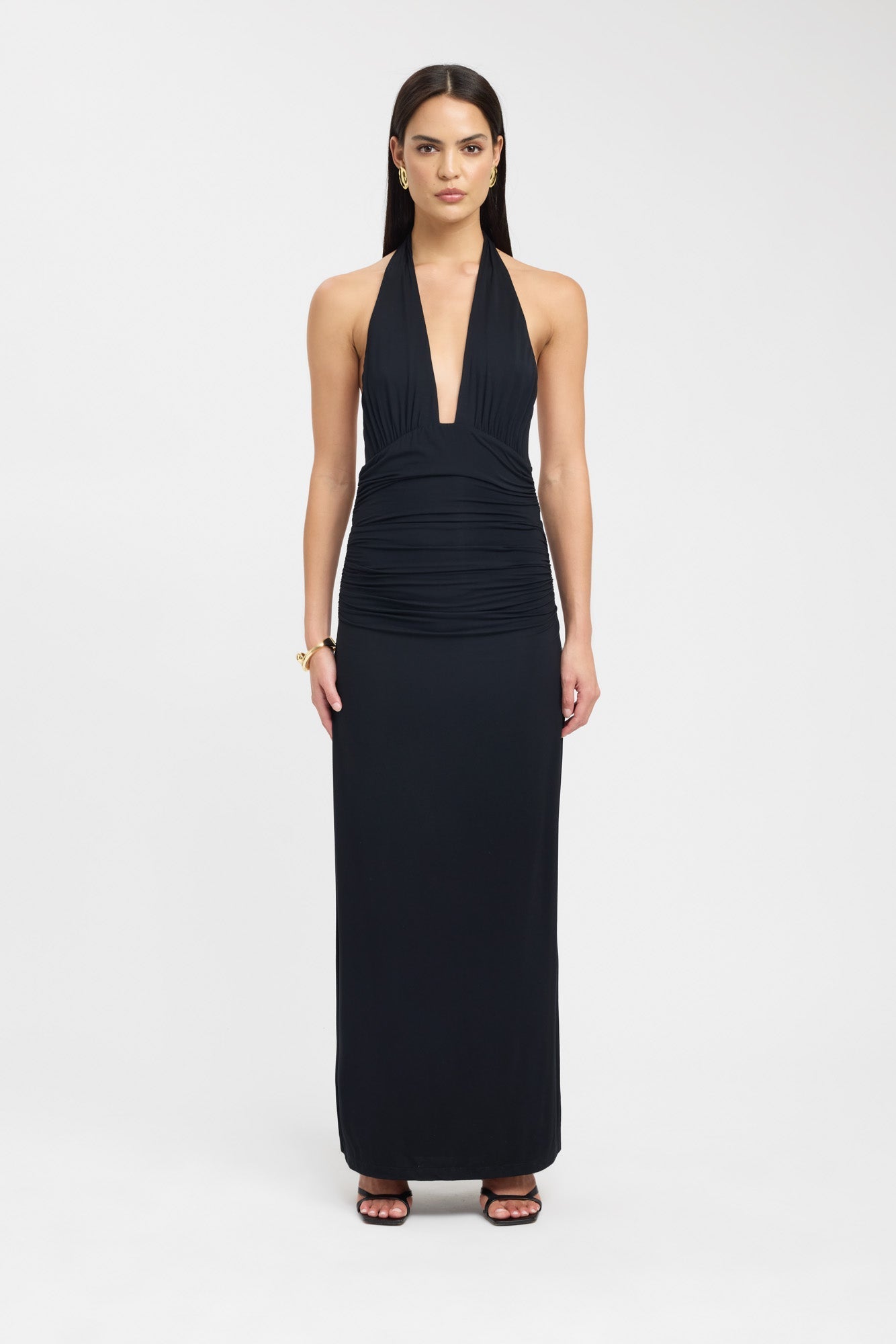 Serenya Elegant Maxi Dress in Black