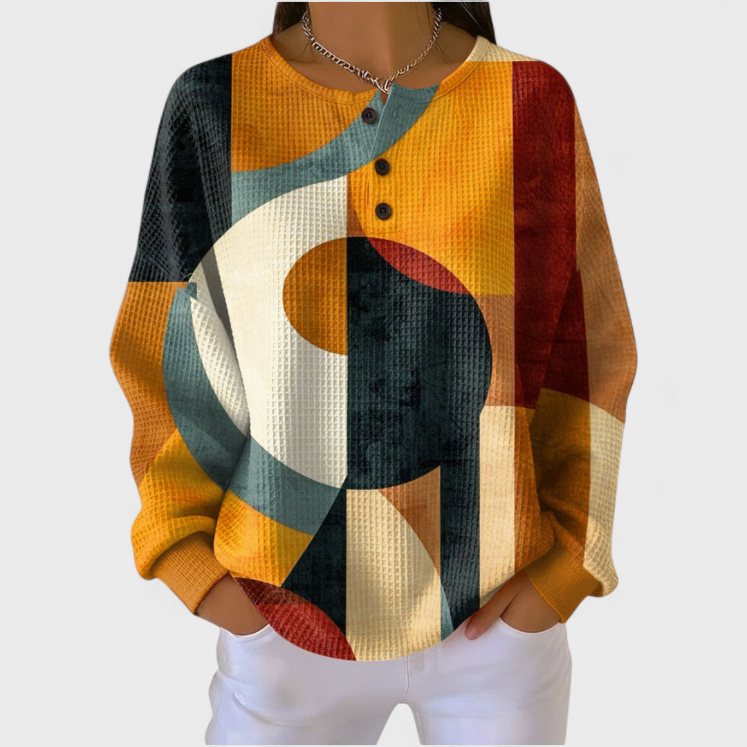 Women's Retro Geometric Sweater