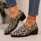 Angélique Leopard Moccasin in Khaki
