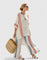 Rosavina Comfortable Two-Piece Set in Red Stripe
