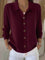Women's Button-Front Collared Cardigan in Burgundy
