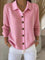Women's Shawl Collar Button Cardigan in Pink