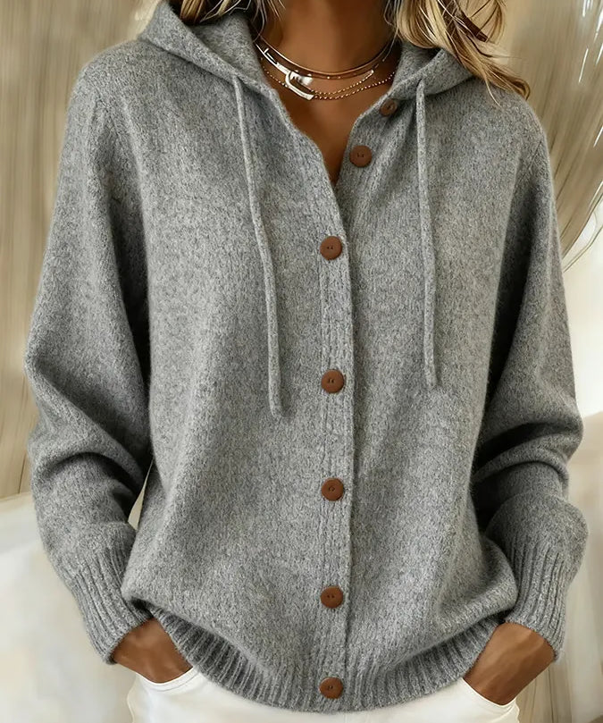 Women's Hooded Vest in Gray
