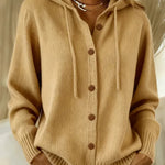 Women's Hooded Vest in Khaki