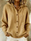 Women's Hooded Button-Front Cardigan in Khaki
