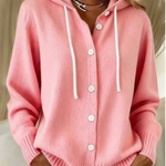 Women's Pink Cozy Button Cardigan