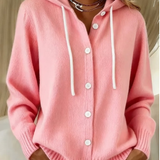 Women's Pink Cozy Button Cardigan