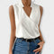 Women's Sophisticated V-neck Top in White