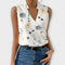 Women's Sophisticated V-neck Top in Floral 3