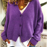Shannon Knit Cardigan in Purple