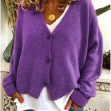 Shannon Knit Cardigan in Purple