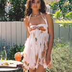 Floral Chiffon Summer Mini Dress