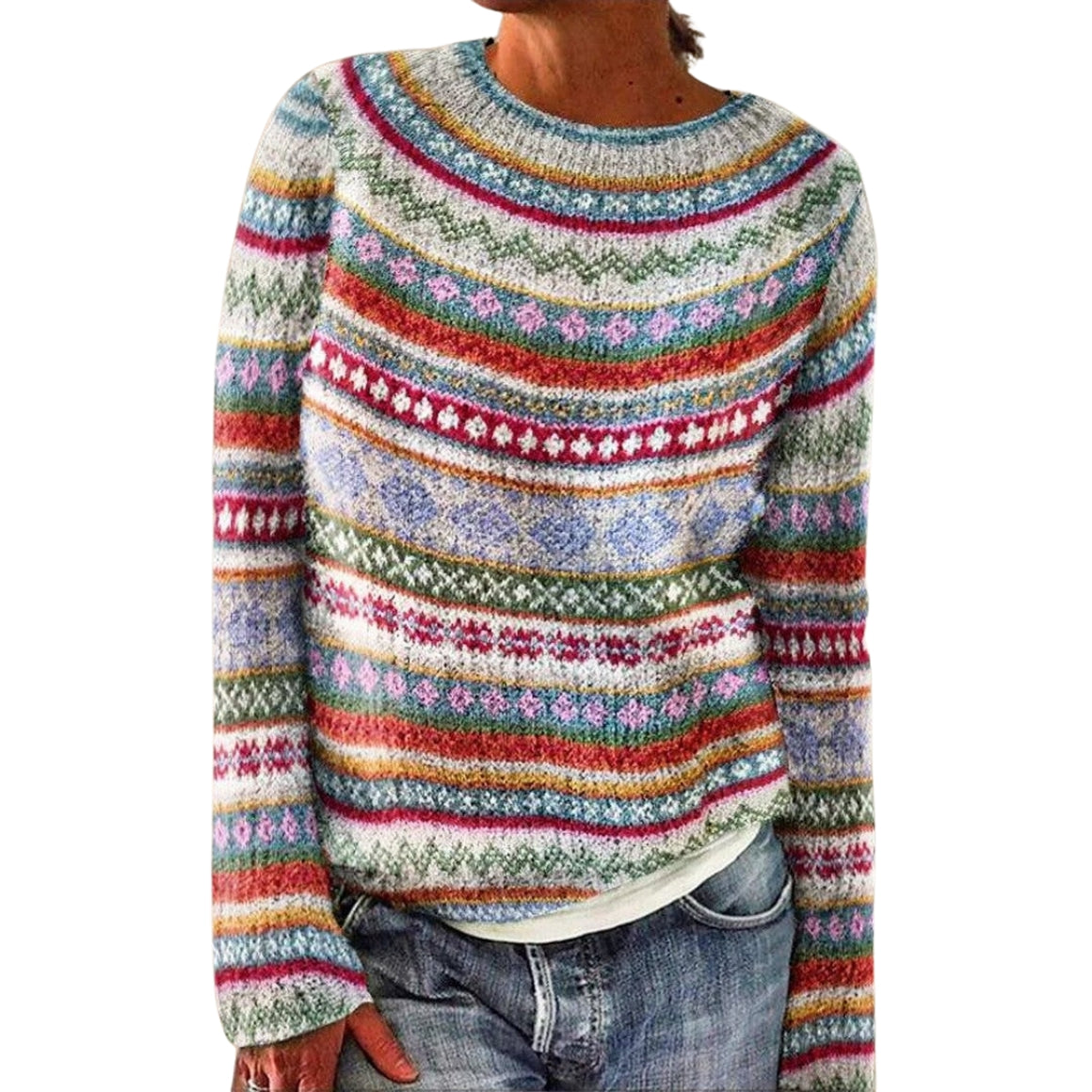 Camila Vintage-Inspired Island Sweater
