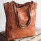 Women's Classic Leather Shoulder Bag in Brown