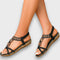Women's Boho Sandals with Comfort in Light Black
