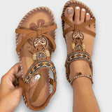 Women's Boho Sandals with Comfort in Coffee Brown