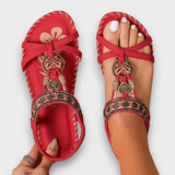 Women's Boho Sandals with Comfort in Red