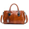 Susan Versatile Leather Handbag in Brown