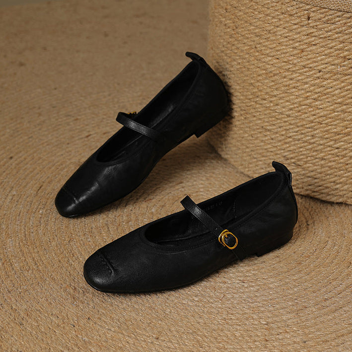 Women's Leather Mary Jane Ballet Flats, photo 18